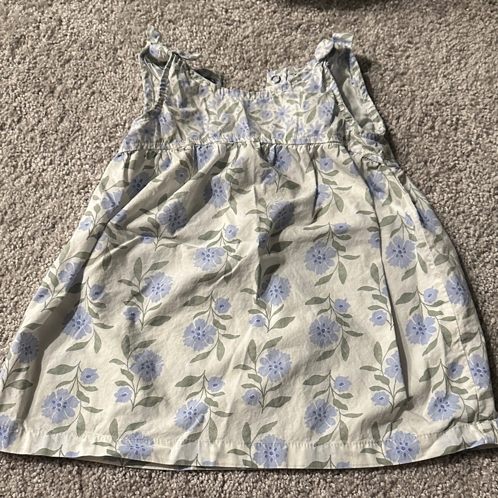 Carter's Blue and Cream Floral Blouse